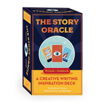 The Story Oracle creative writing inspiration deck packaging on a white background