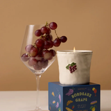 Paddywax Bistro Embossed Ceramic 8.0oz Candle - Bordeaux Grape
