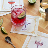 Festive Glassware Cocktail Napkin Set