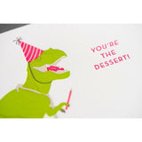 Dino Dessert Birthday Card