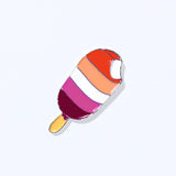 Lesbian Pride Ice Cream Enamel Pin