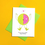 One in a Melon Birthday Card