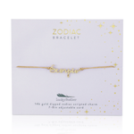 Scorpio script zodiac astrological gold bracelet