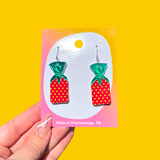 Strawberry Candy Acrylic Earrings