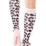 Compression Socks (15-20mmHg) - Leopard Print - Pink