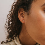 Chain Huggie Stud Gold Earrings