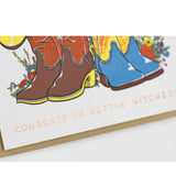 Country Boots Gettin' Hitched Wedding Card