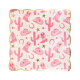 Cowgirl Pink Boot Western Paper Plates
