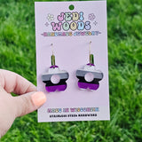 Asexual (Ace) Pride Flag Flower Earrings