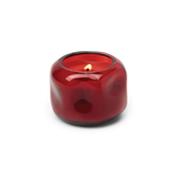 5 oz. Basalt Organic-Shaped Tinted Glass - Red - Yuzo Woods