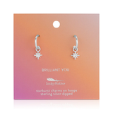 Lucky Feather Hoop Earrings