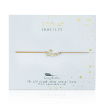 Leo script zodiac astrological gold bracelet