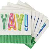Colorful Fringe Cocktail Napkin - Yay!