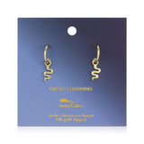 Lucky Feather Hoop Earrings
