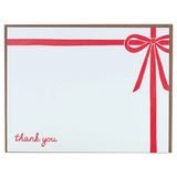 Smudge Ink Thank You Card Boxed Set Red Bow