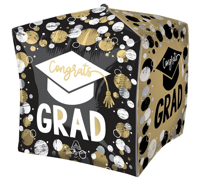 15" Cubez Congrats Grad Foil Balloon