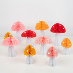 Meri Meri Honeycomb Mushroom Decorations