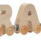 NameTrains Clear Finish Wooden Letter Car
