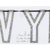 SIlver Glitter Happy New Year Garland