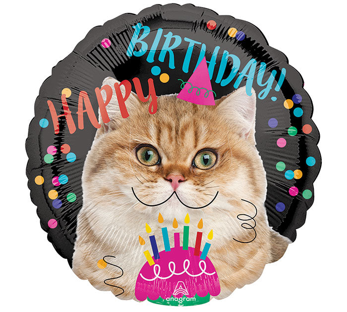 Happy Cat Birthday Foil Balloon