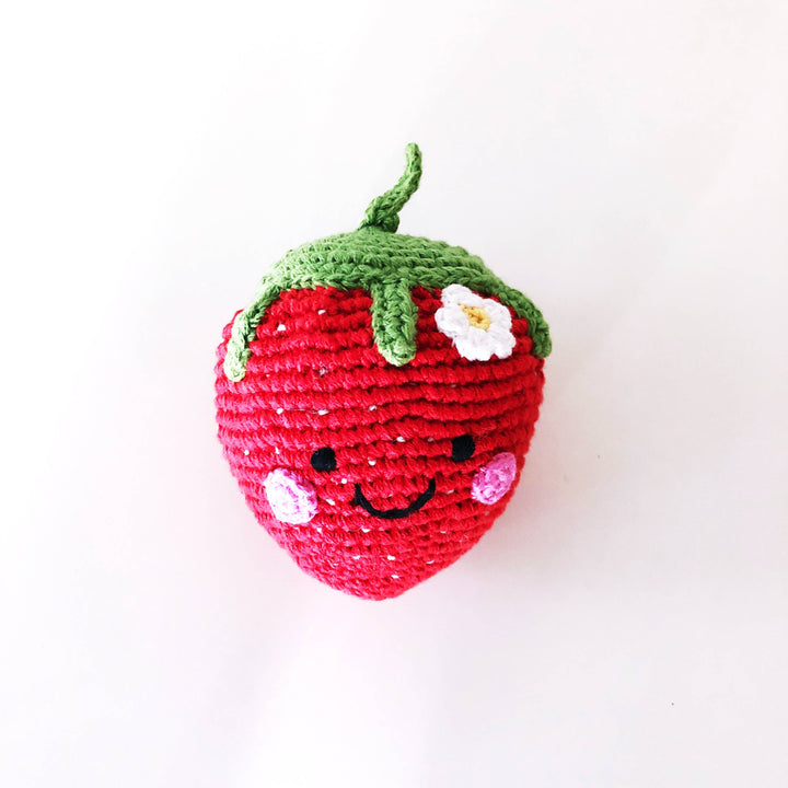 Pebble Rattle Friendly Strawberry