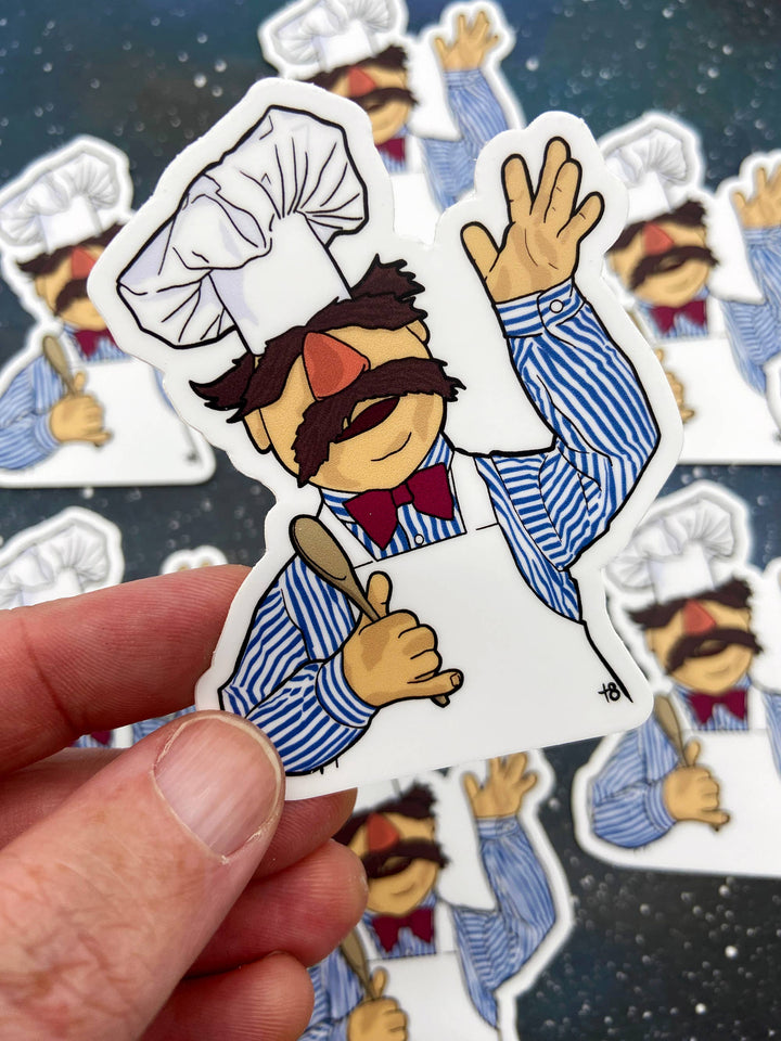 Red Swan Sticker Muppets Swedish Chef