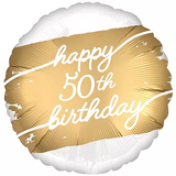 Golden Happy 50th Birthday Balloon