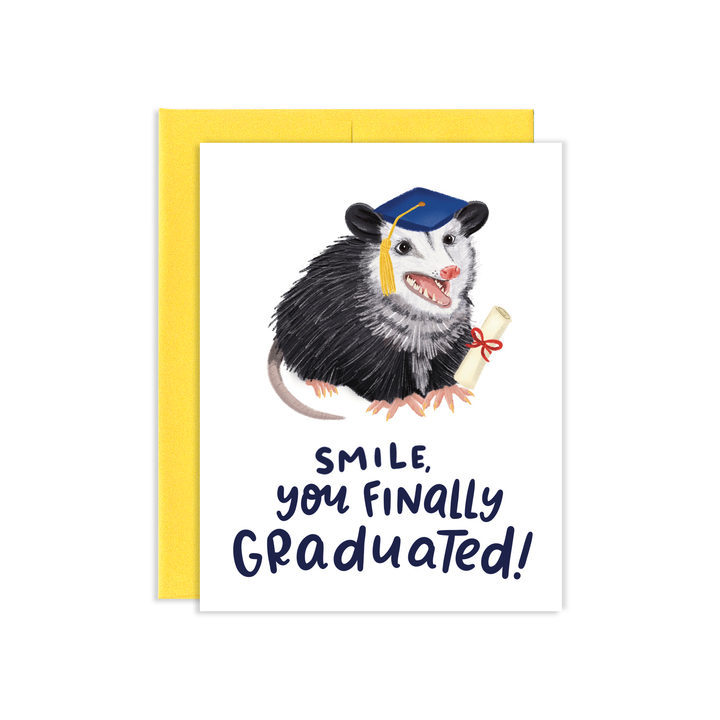 Opossum Graduation Card