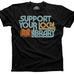 Boredwalk Support Your Local Library T-Shirt - Black