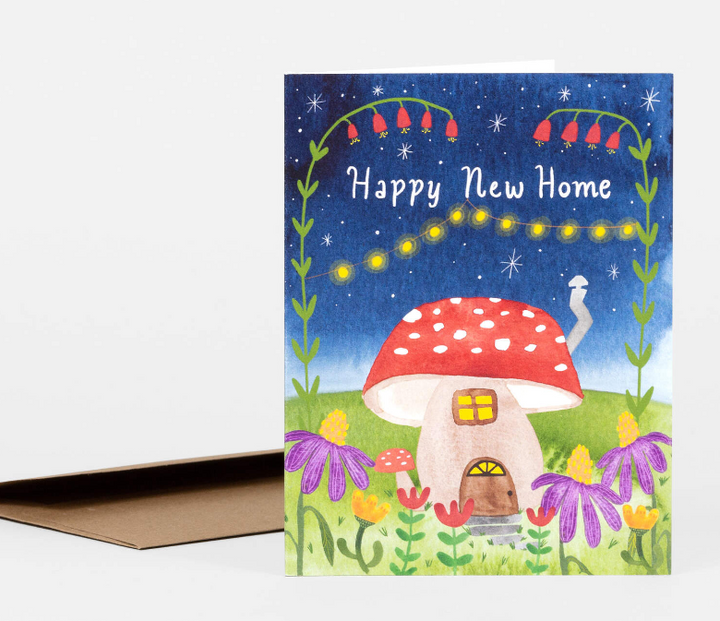 Happy New Home Mushroom Housewarming Card
