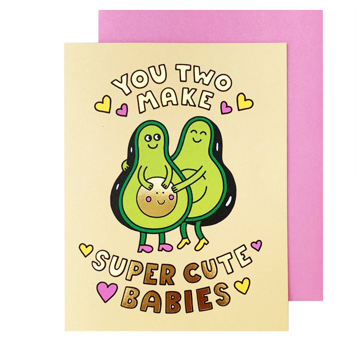 Super Cute Avocado Baby Card
