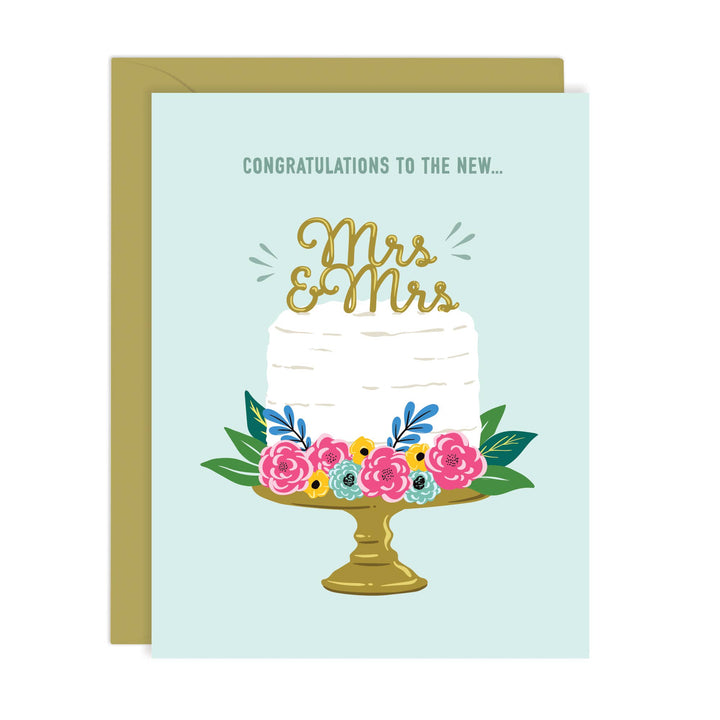 New Mrs & Mrs Wedding Card - LGBTQ wedding card
