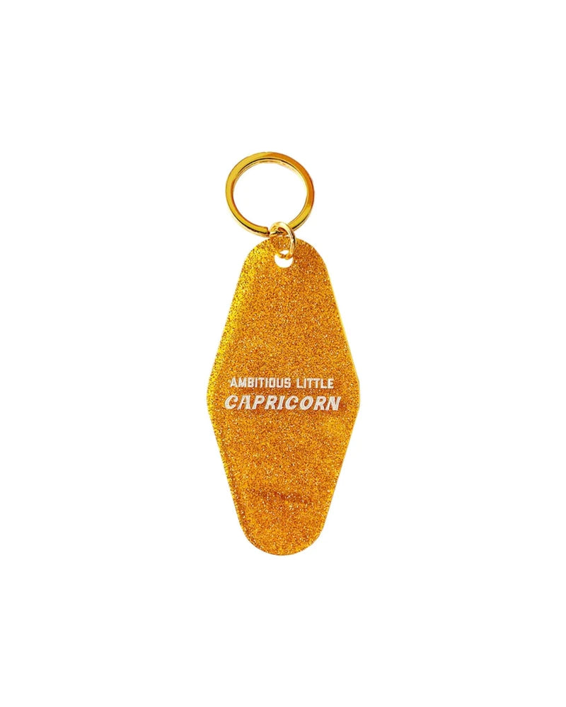 Golden Gems Zodiac Hotel Keychain - Ambitions Capricorn