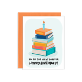 Book Next Chapter Birthday Card
