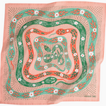 Handker Hemlock bandana pink green snakes