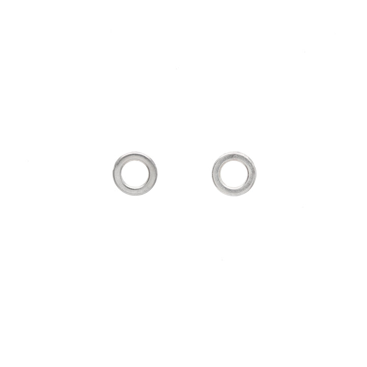 Simple Circle Stud Earrings - Sterling Silver