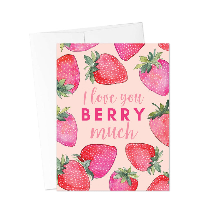 KelseyMDesigns Love Card Strawberries Berry Much