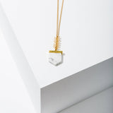 Howlite Flat Bullet Necklace