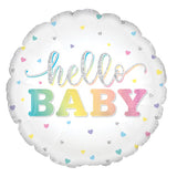 Hello Baby Small Colorful Heart Print Balloon