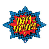 Superhero Birthday Burst Foil Balloon