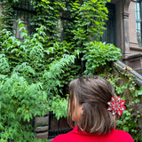 Hand-painted Christmas Flower Hair Clip