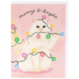 Fluffy Cat Meowy & Bright Holiday Card