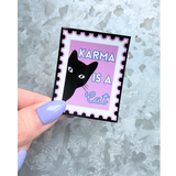 TS Inspired Karma is a Cat Stamp Sticker