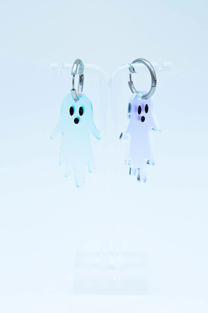 Electric Cat Earrings - Ghost Hoops