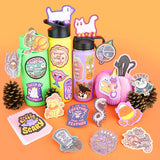 Scared Black Cat Sticker