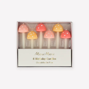 Mushroom Birthday Candles