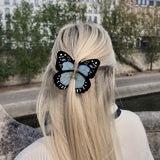 Hand-painted Monarch Butterfly Claw Hair Clip