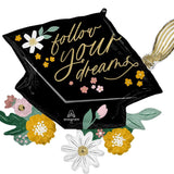 30" Follow Your Dreams Grad Cap Balloon