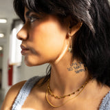 18K Gold Plated Hoops - Lita Safety Pin