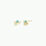 Sun Ray - Turquoise / Gold Earrings